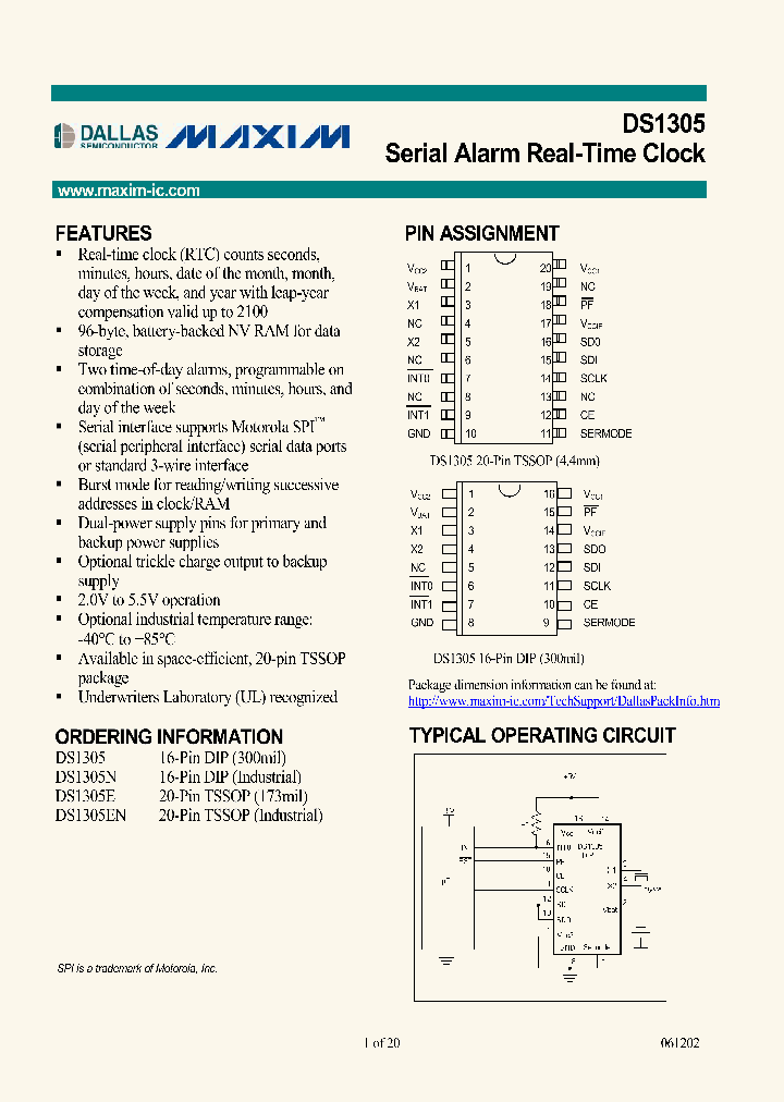 DS1305_883486.PDF Datasheet