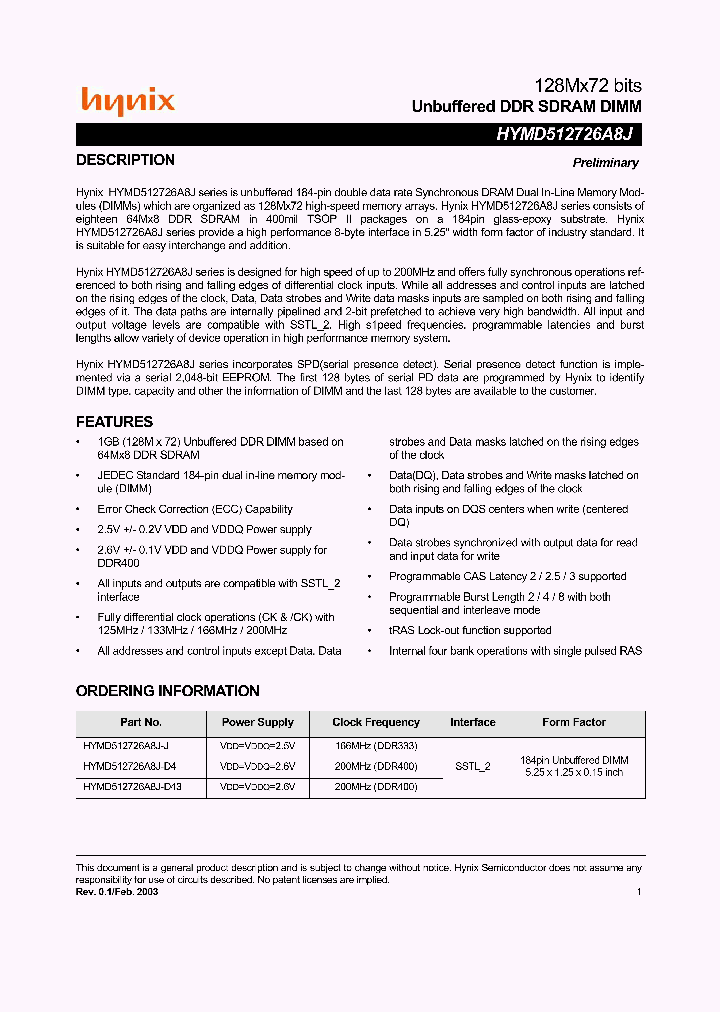 HYMD512726A8J-J_895837.PDF Datasheet