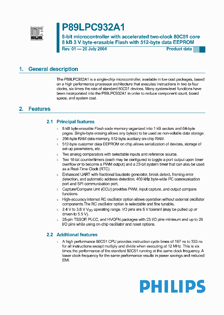 P89LPC932A1FDH_919437.PDF Datasheet