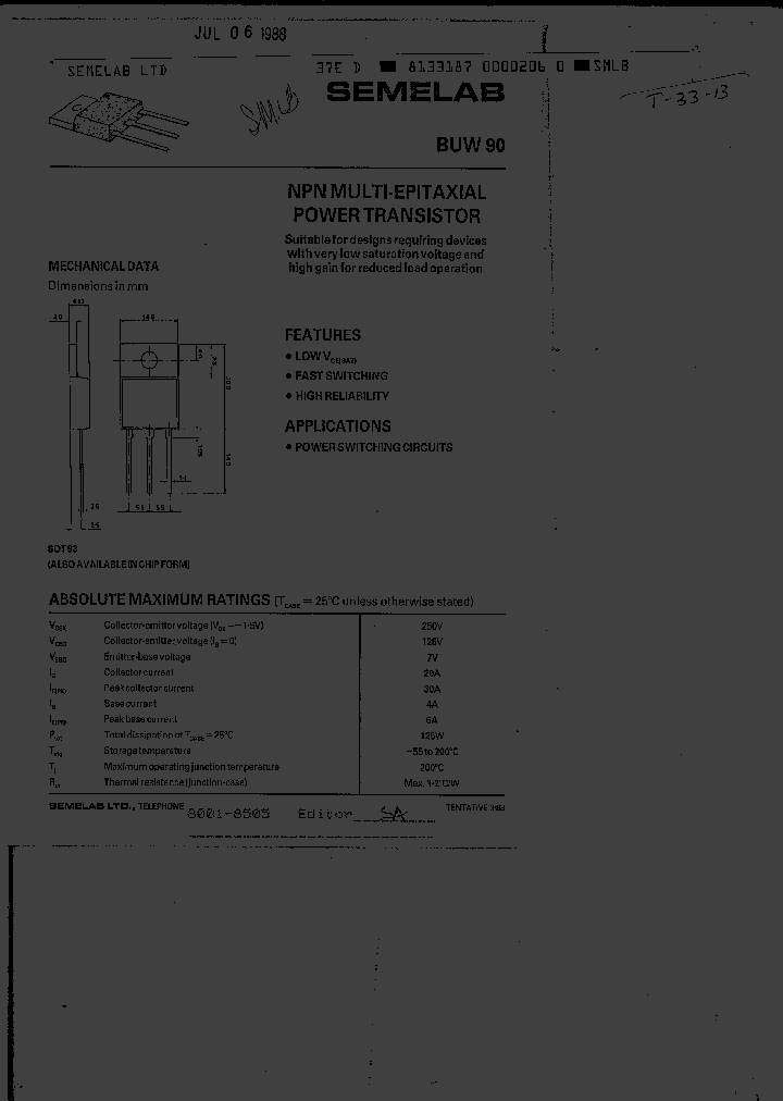 BUW90_651098.PDF Datasheet