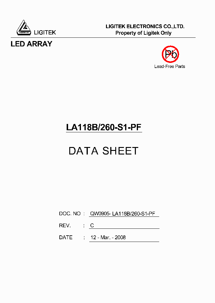 LA118B-260-S1-PF_1044720.PDF Datasheet