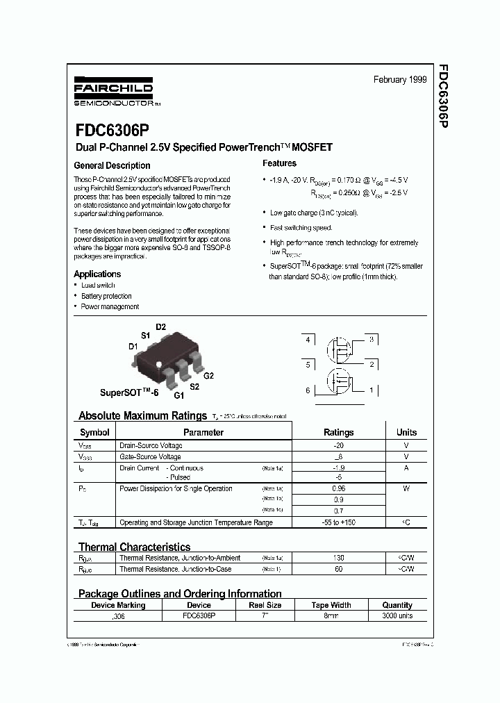 FDC6306P_952888.PDF Datasheet