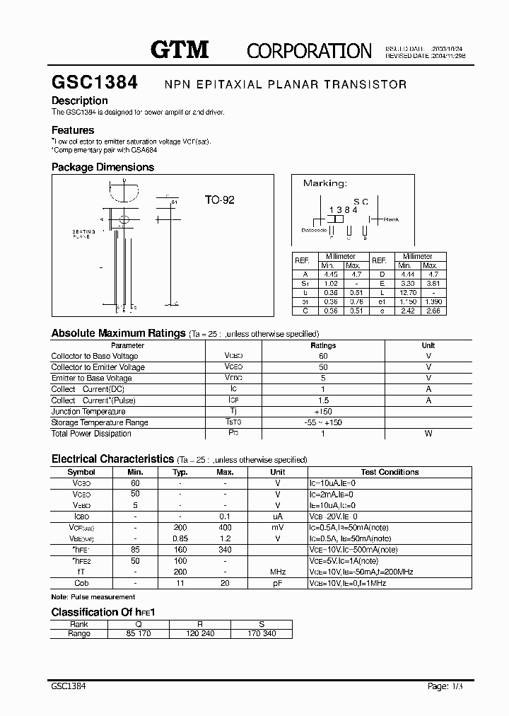 GSC1384_1106030.PDF Datasheet