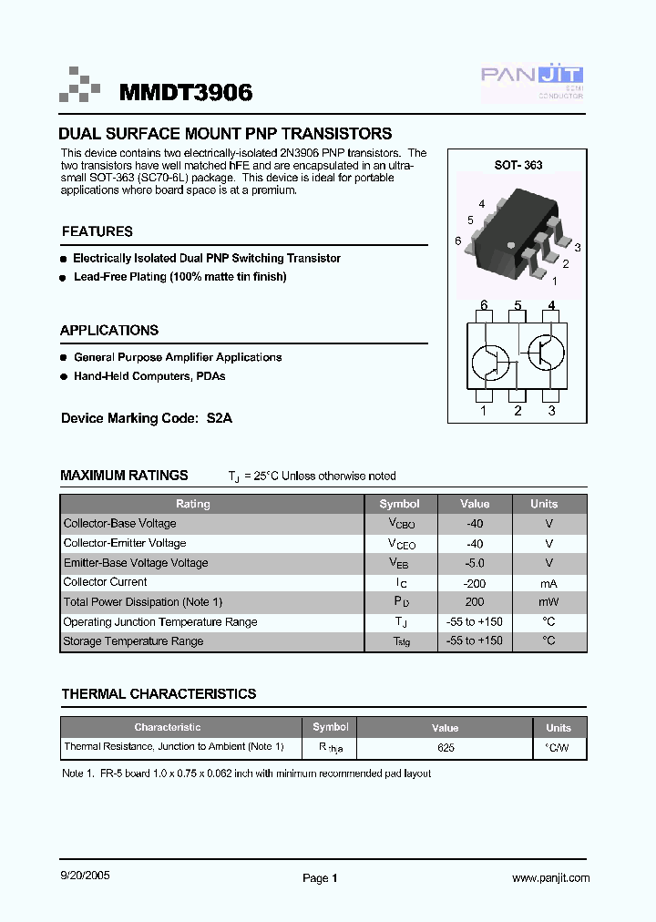 MMDT3906TR7_683342.PDF Datasheet