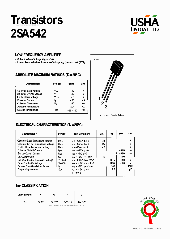 2SA542_827878.PDF Datasheet