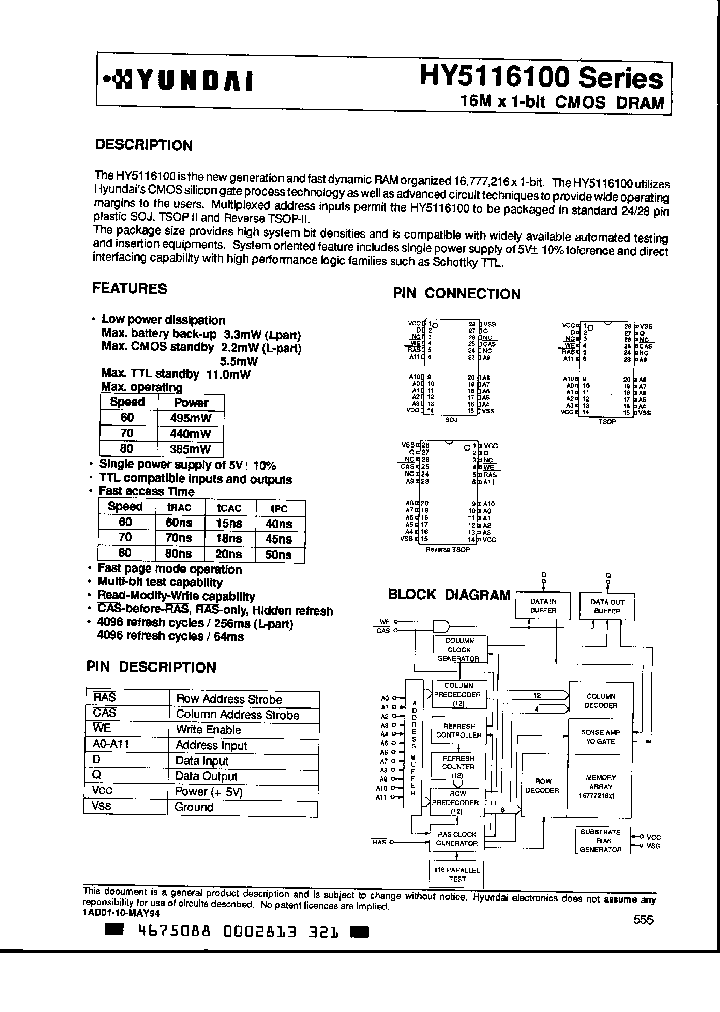 HY5116100RC-70_707845.PDF Datasheet