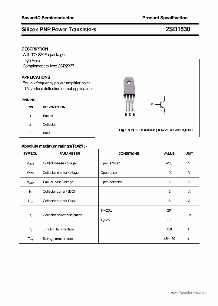 2SB1530_836585.PDF Datasheet