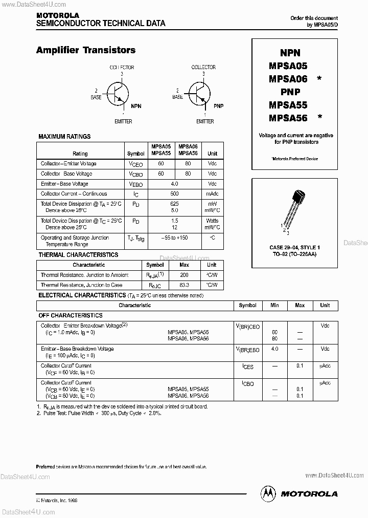 MPSA56_856354.PDF Datasheet