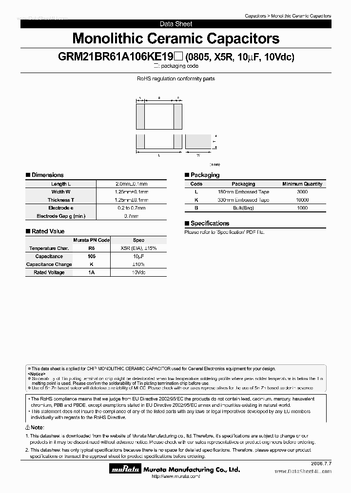 GRM21BR61A106KE19K_856638.PDF Datasheet