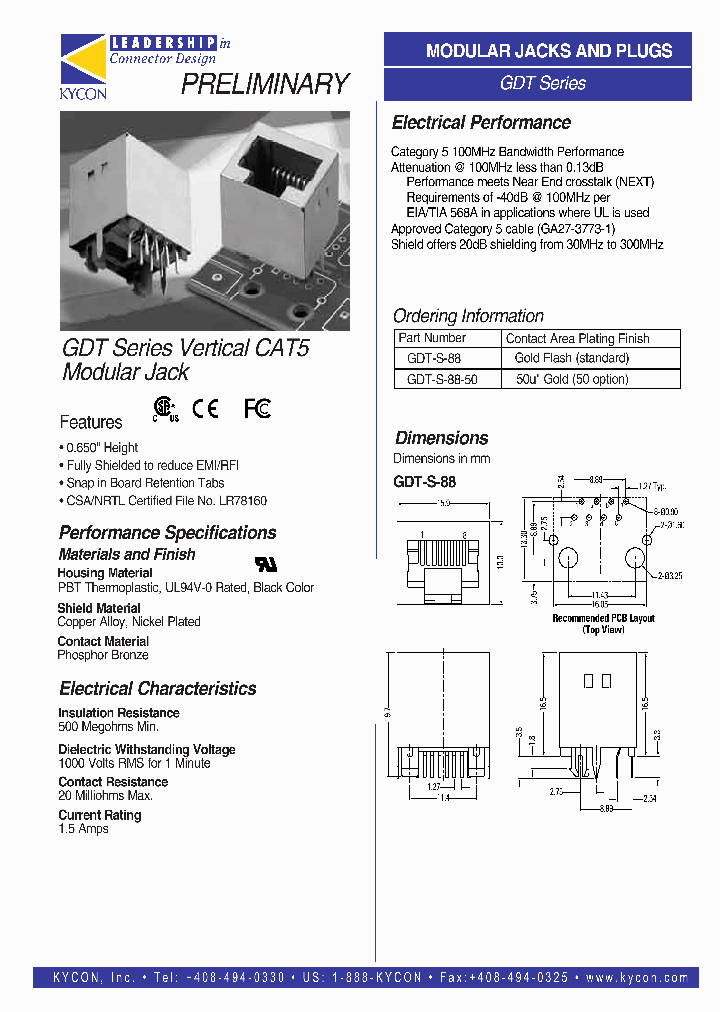 GDT-S-88_859300.PDF Datasheet