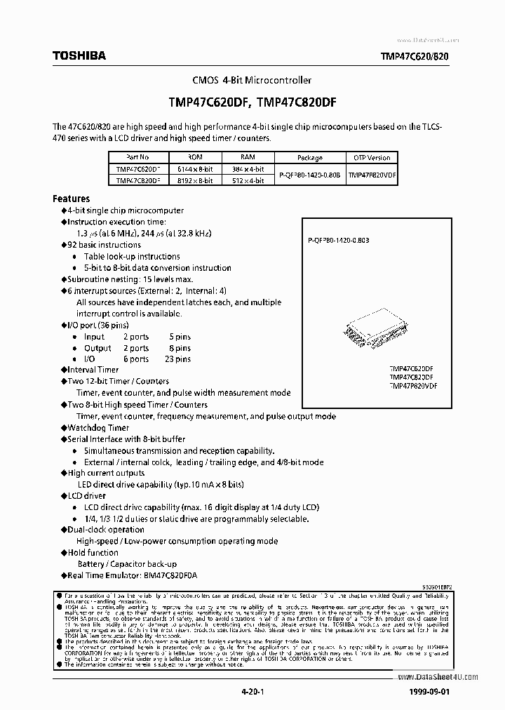 TMP47C620DF_872010.PDF Datasheet