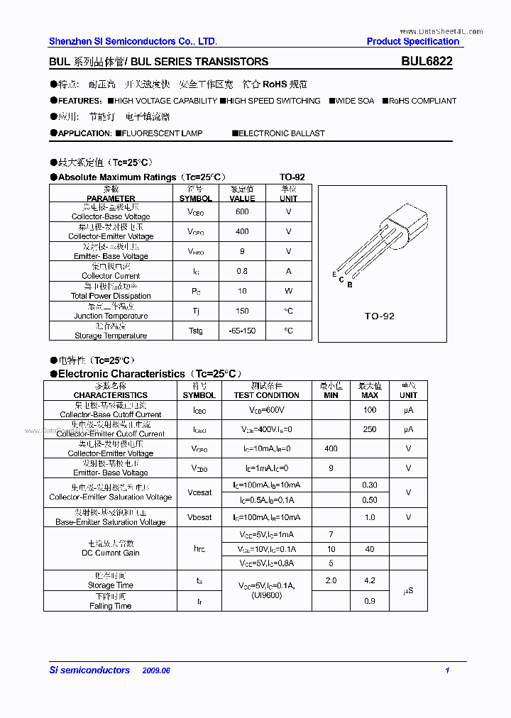 BUL6822_876334.PDF Datasheet