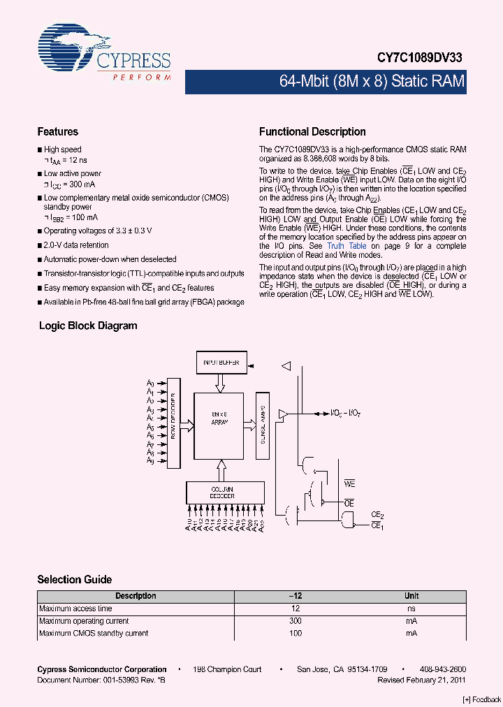 CY7C1089DV33_1171721.PDF Datasheet