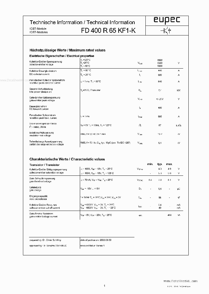 FD400R65KF1-K_915802.PDF Datasheet