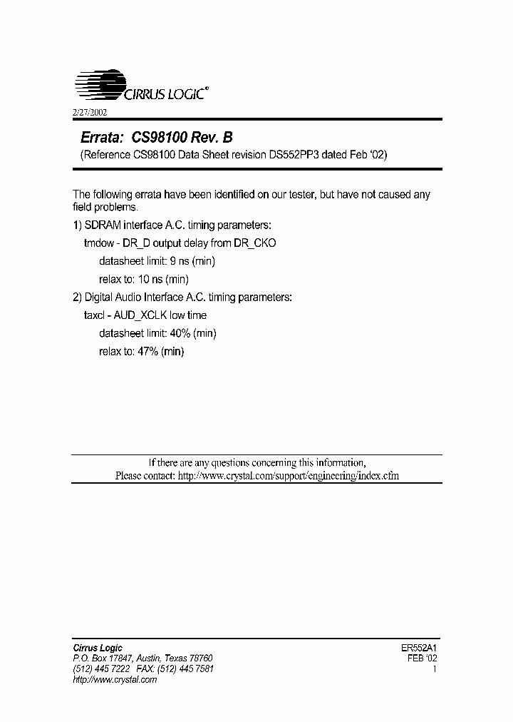 CS98100_1229329.PDF Datasheet