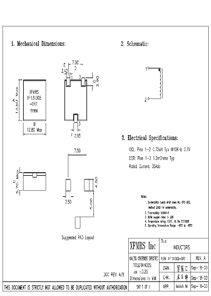 XF131305-0R7_1204429.PDF Datasheet