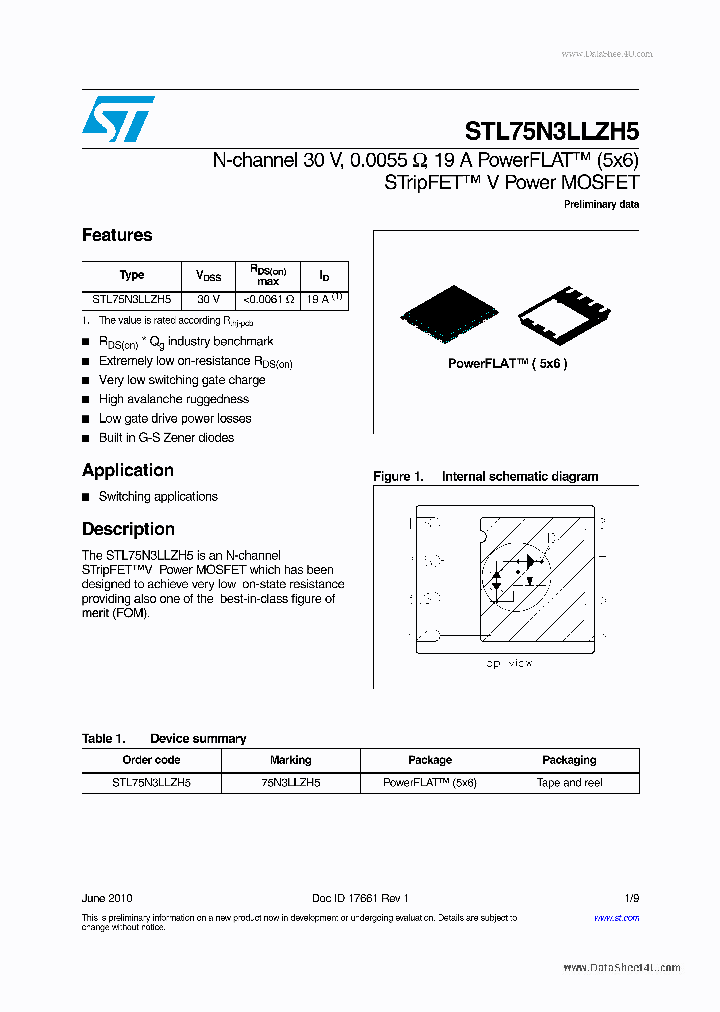 STL75N3LLZH5_917319.PDF Datasheet