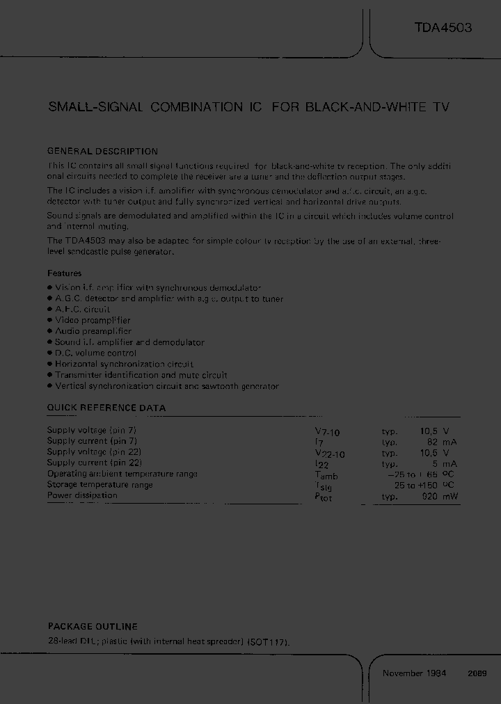 TDA4503_1210940.PDF Datasheet