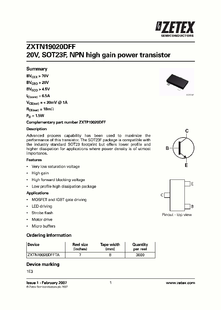 ZXTN19020DFF_1219065.PDF Datasheet