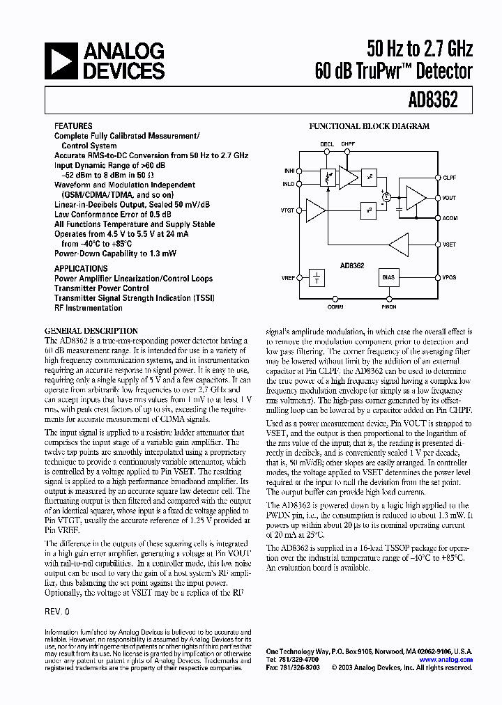 AD8362_1246384.PDF Datasheet