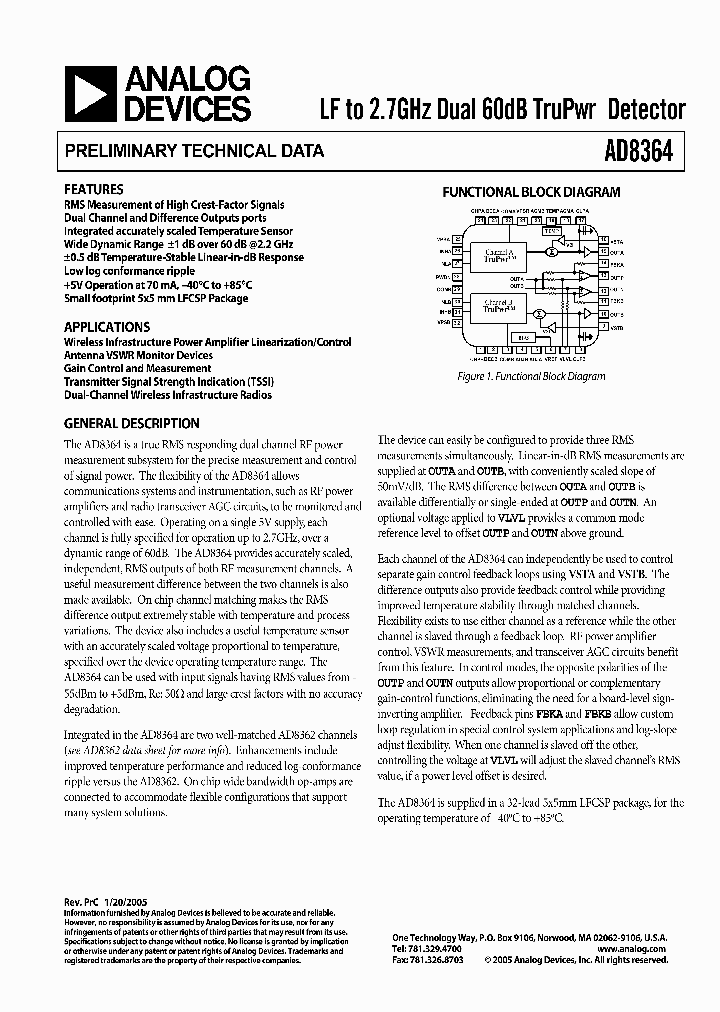 AD8364_1246385.PDF Datasheet