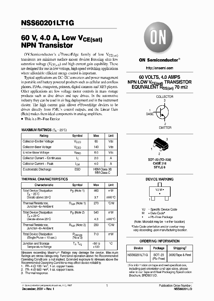 NSS60201LT1G_1248385.PDF Datasheet