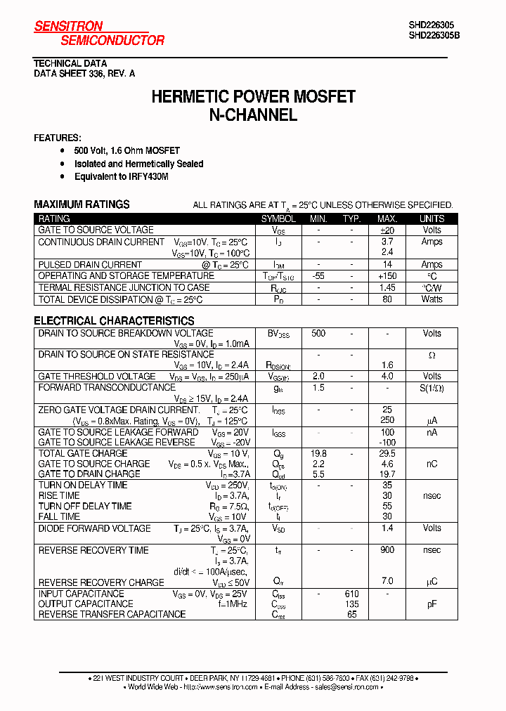 SHD226305B_1275991.PDF Datasheet