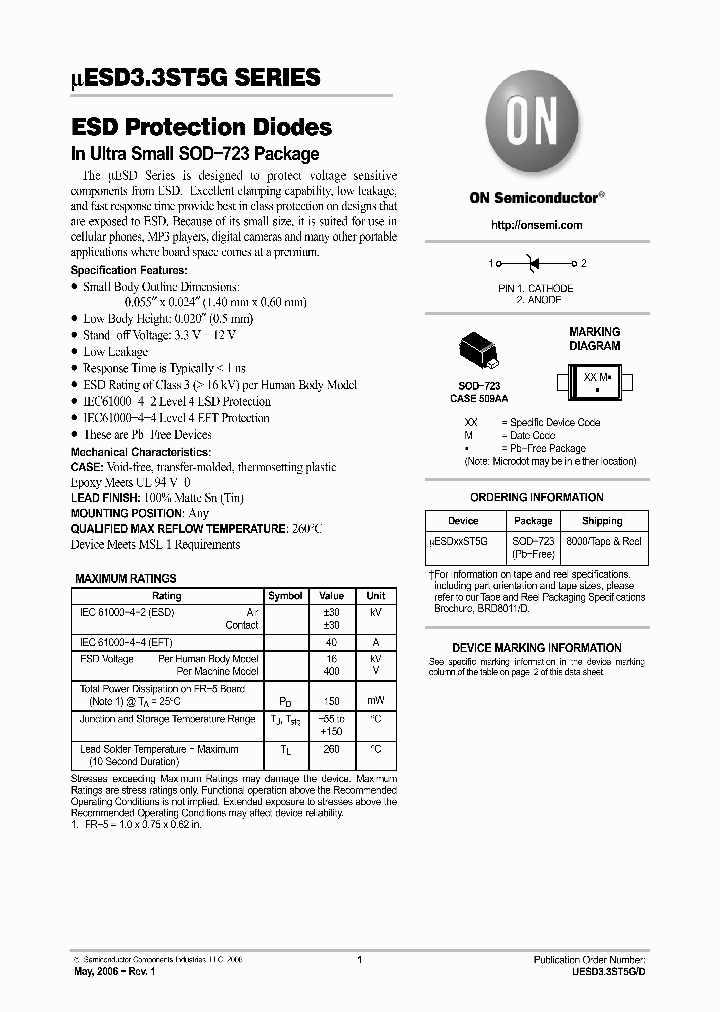 UESD33ST5G_772195.PDF Datasheet