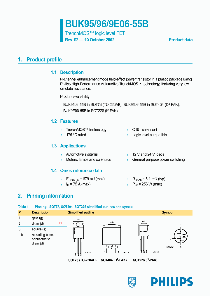 BUK9506-55B_1319489.PDF Datasheet