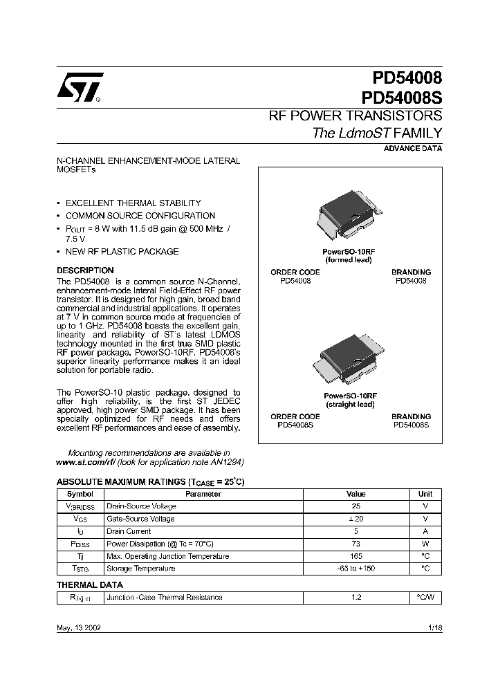 PD54008_1320076.PDF Datasheet