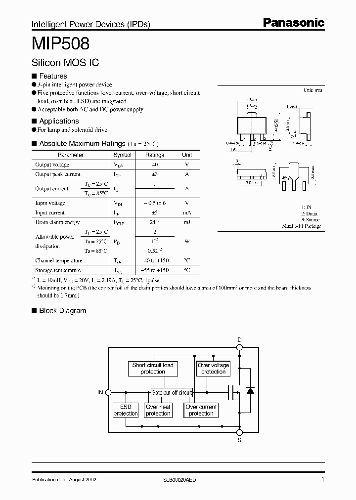 MIP508_1327562.PDF Datasheet