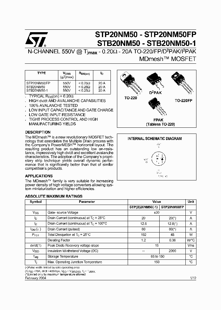 STB20NM50T4_1326003.PDF Datasheet