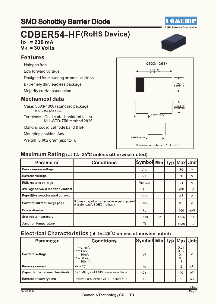 CDBER54-HF_1333957.PDF Datasheet