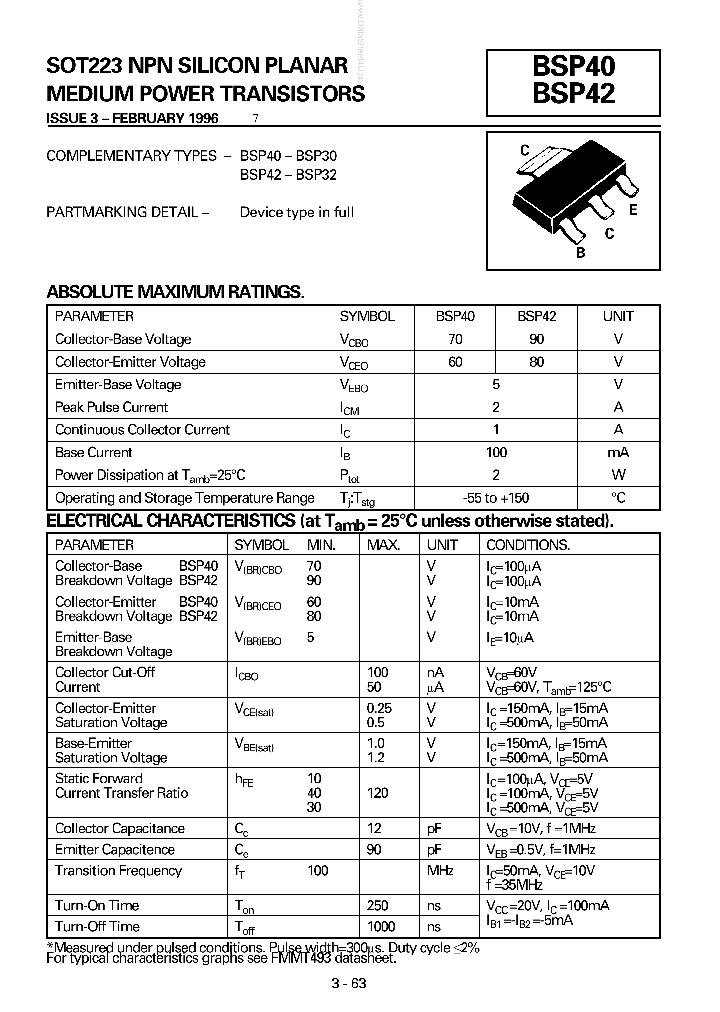 BSP40_940088.PDF Datasheet