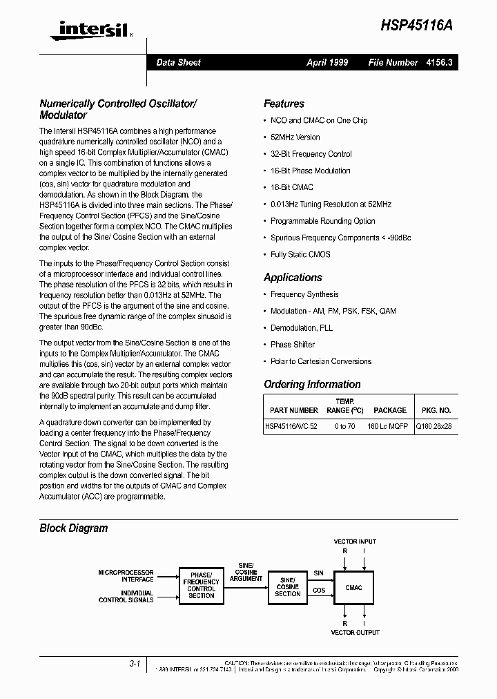 HSP45116A_1399769.PDF Datasheet