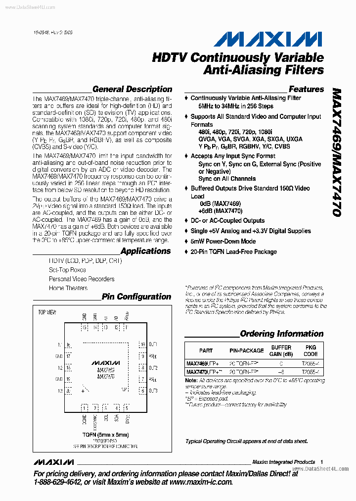 MAX7470_940446.PDF Datasheet