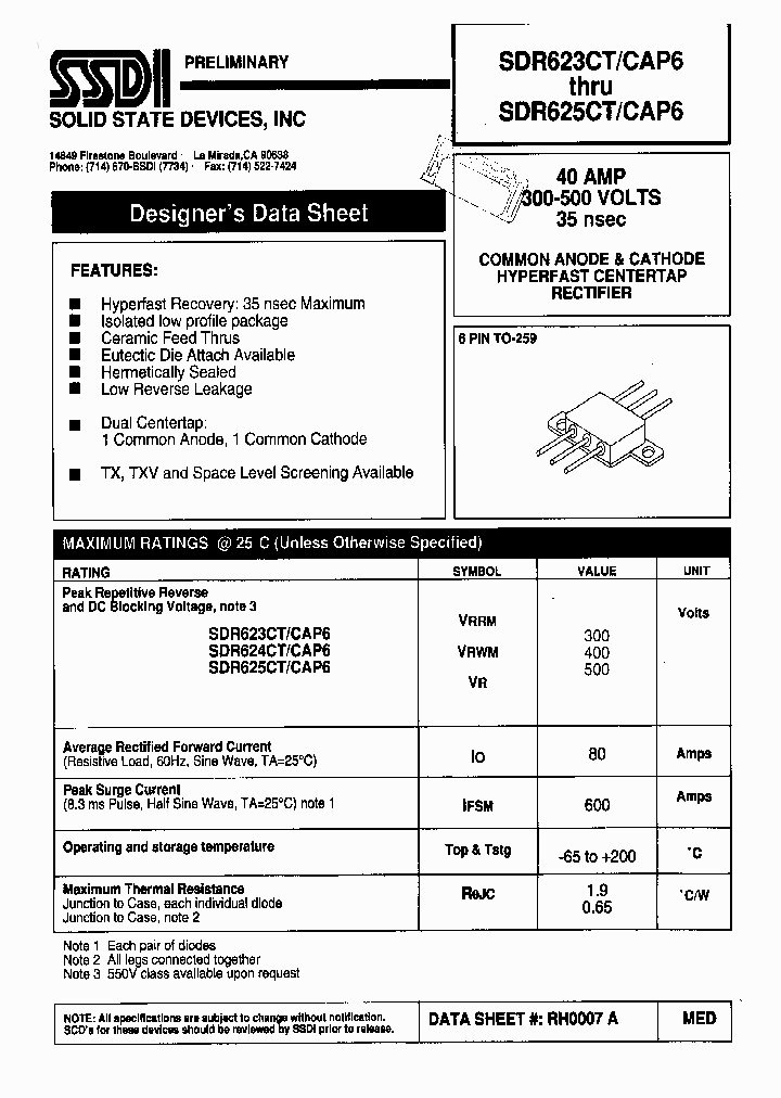 SDR623CTCAP6_939272.PDF Datasheet