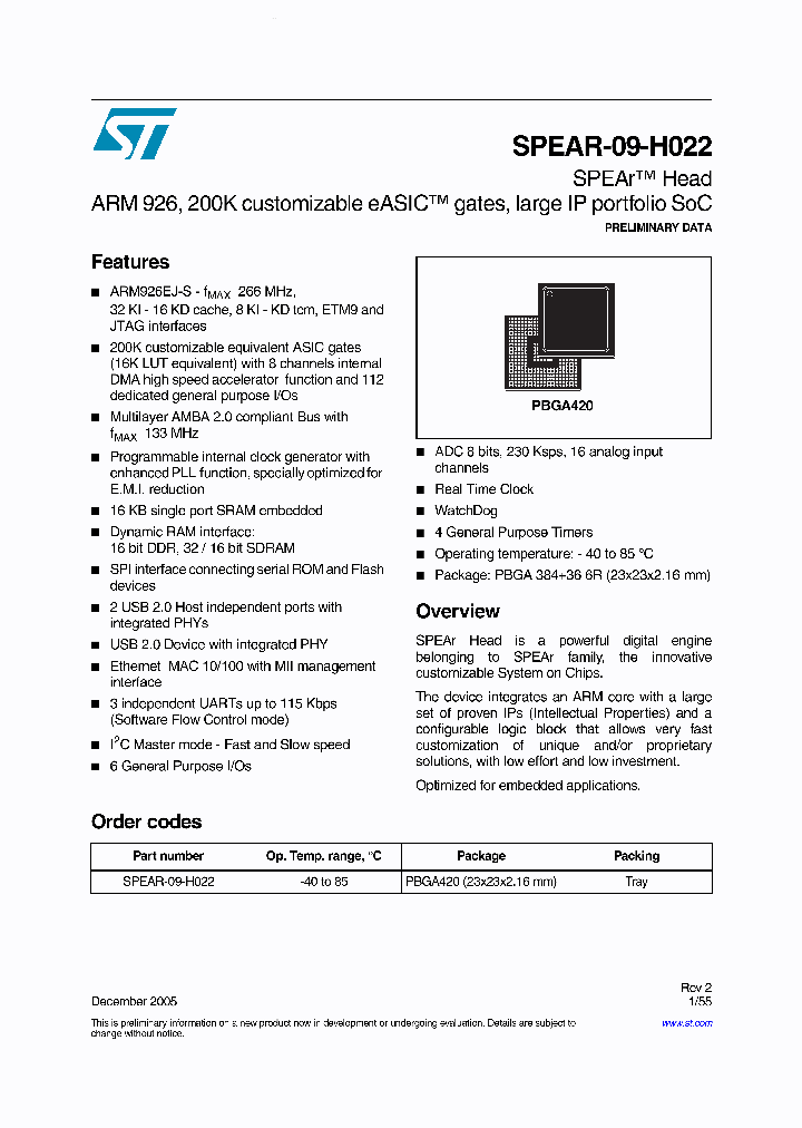 SPEAR-09-H022_1126130.PDF Datasheet