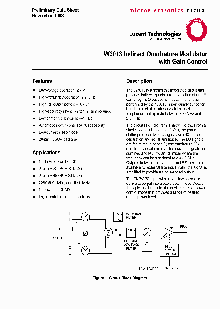 W3013BCL_1142600.PDF Datasheet