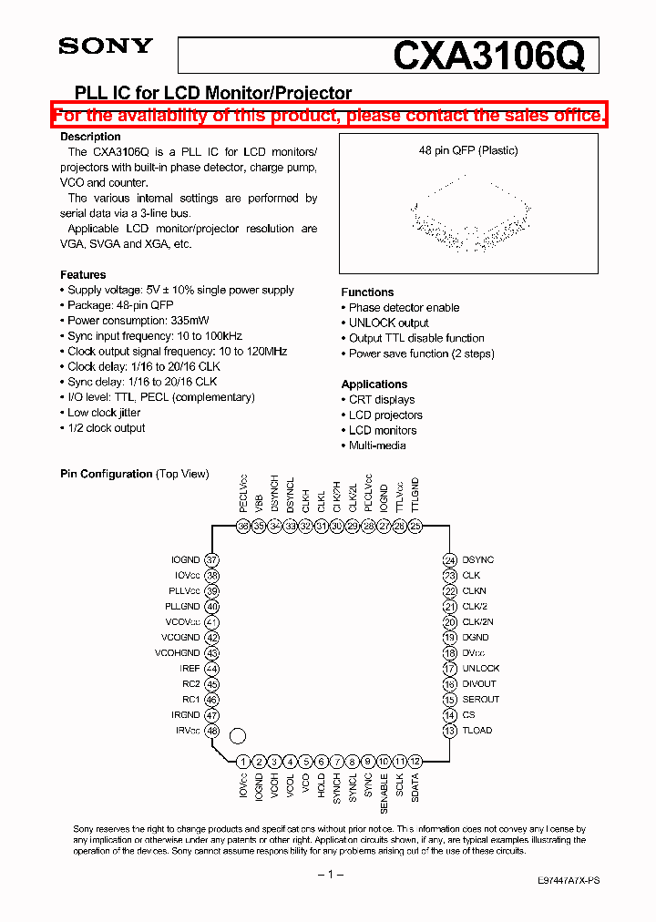 CXA3106Q_1401387.PDF Datasheet