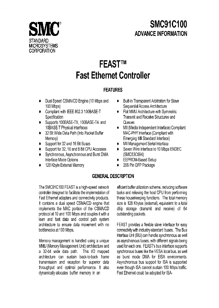 SMC91C100_1184678.PDF Datasheet