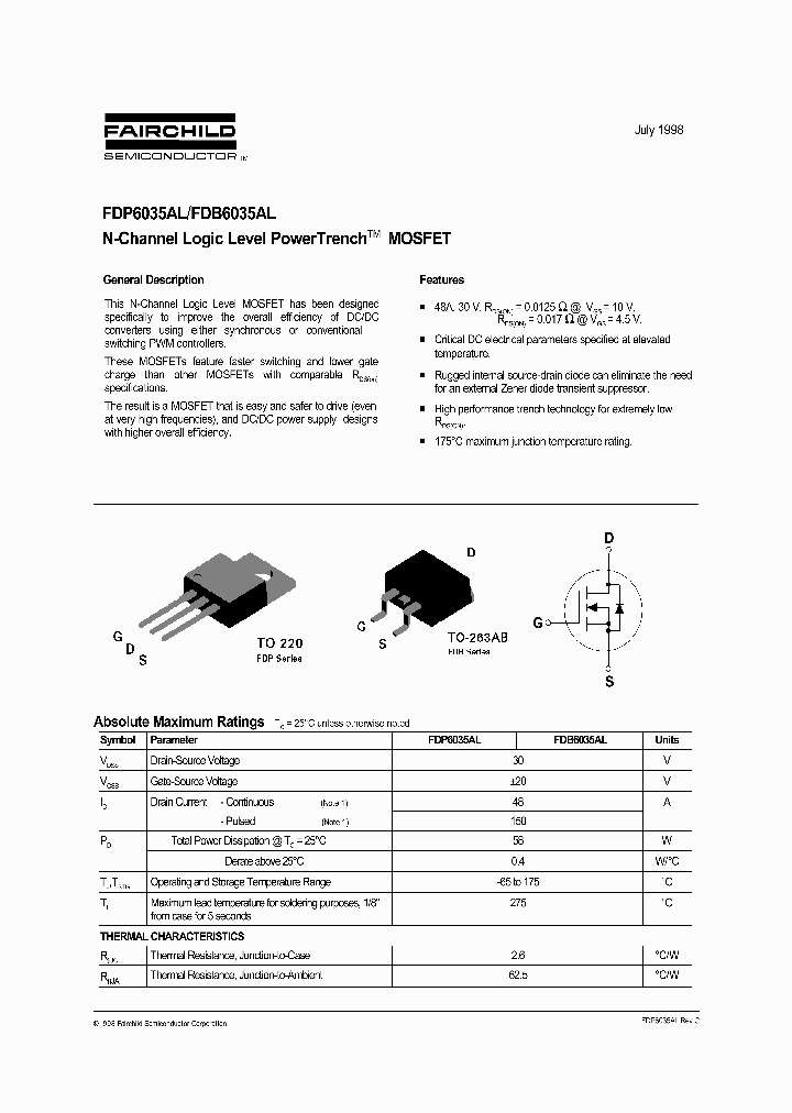 FDB6035AL_1401569.PDF Datasheet