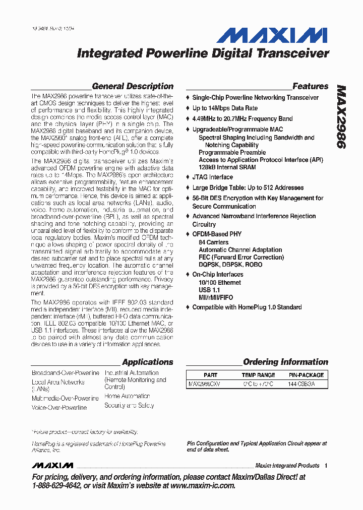 MAX2986CXV_1401925.PDF Datasheet