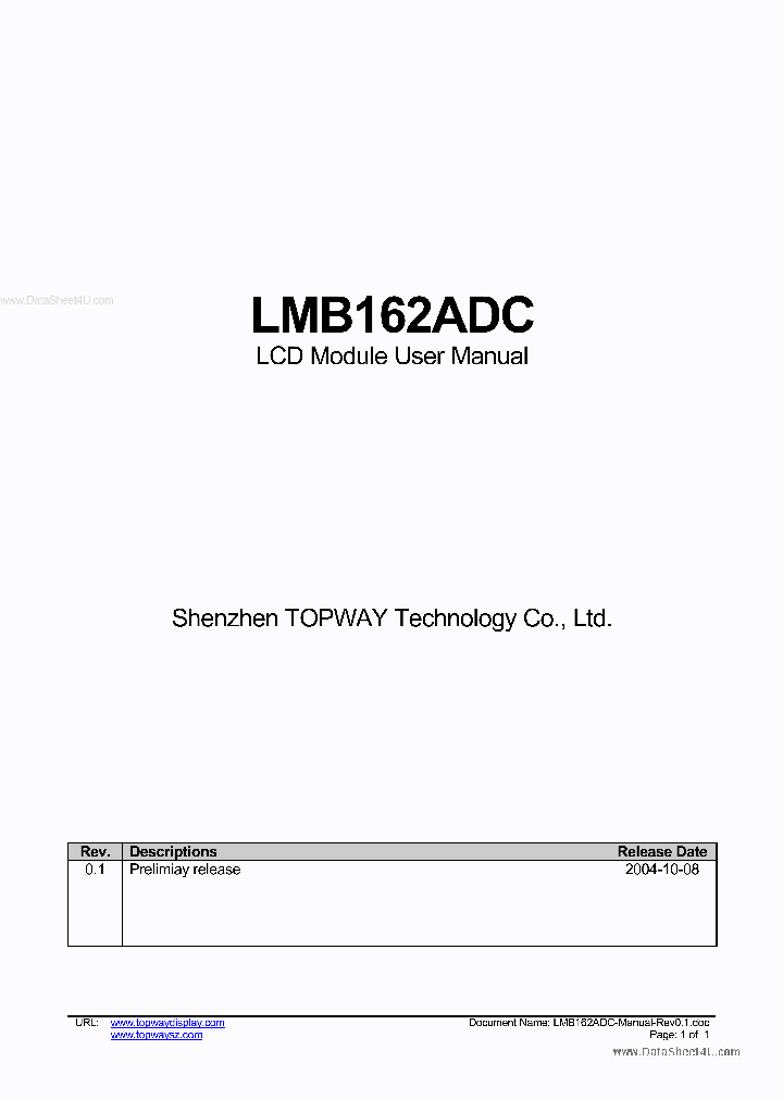LMB162ADC_1224065.PDF Datasheet