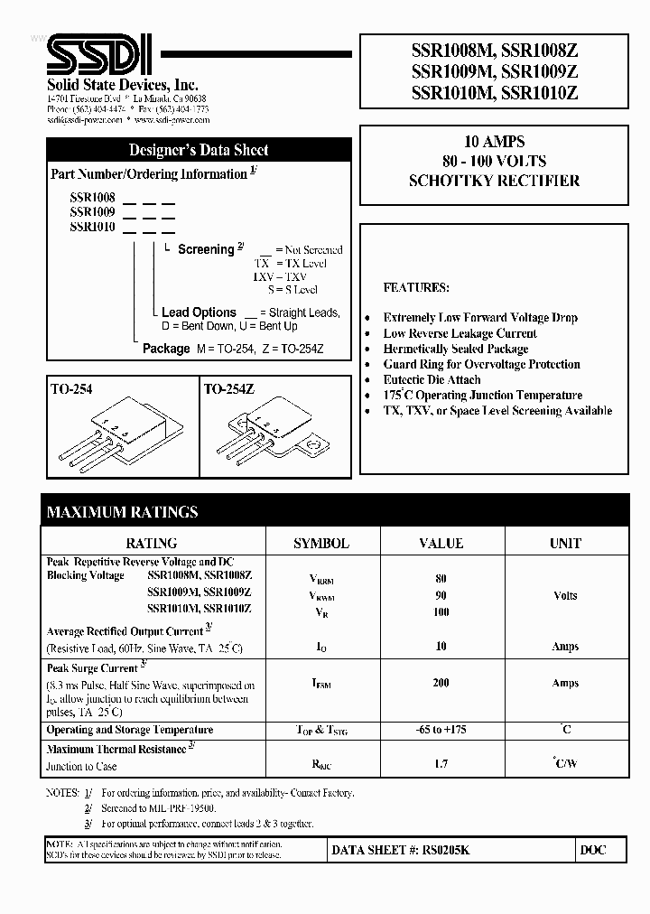 SSR1008M_1253296.PDF Datasheet