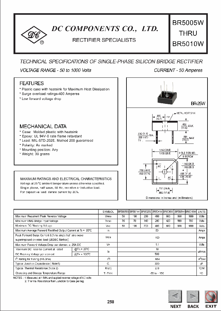 BR508W_820151.PDF Datasheet