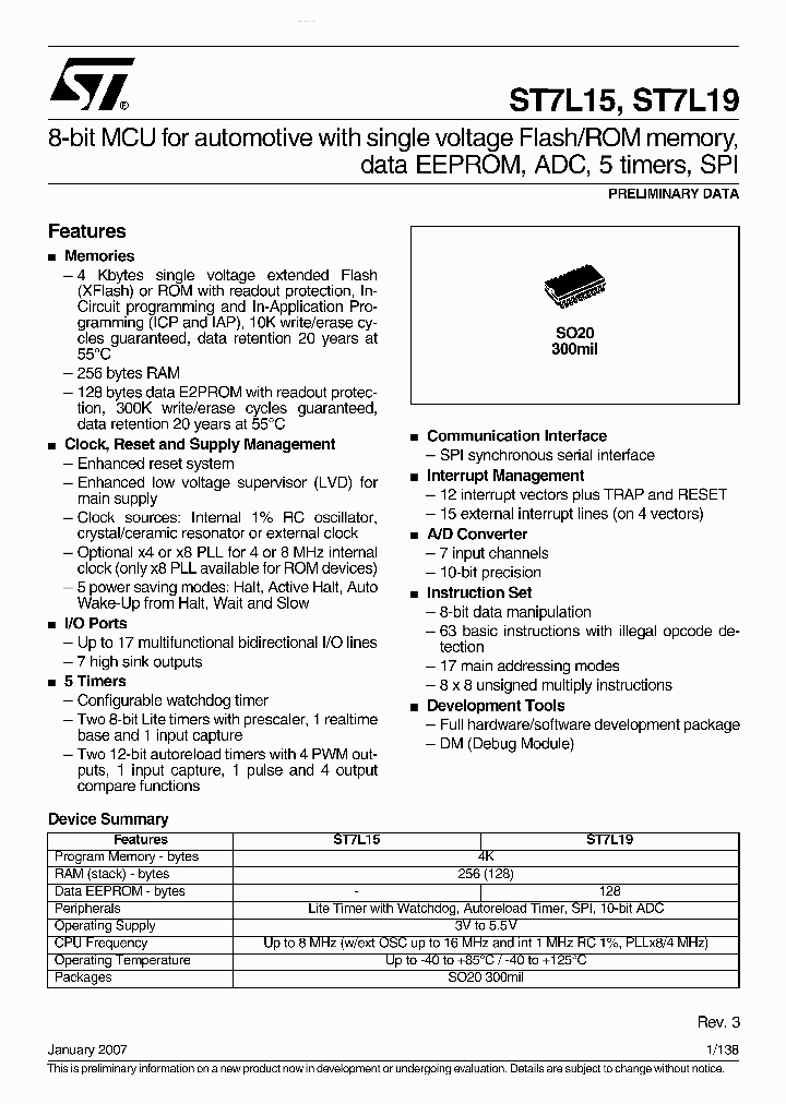 ST7L15_1293058.PDF Datasheet