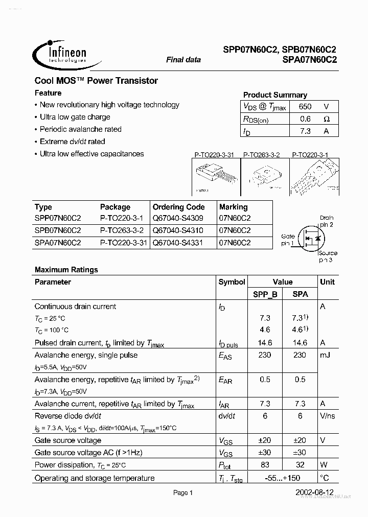 07N60C2_1318009.PDF Datasheet