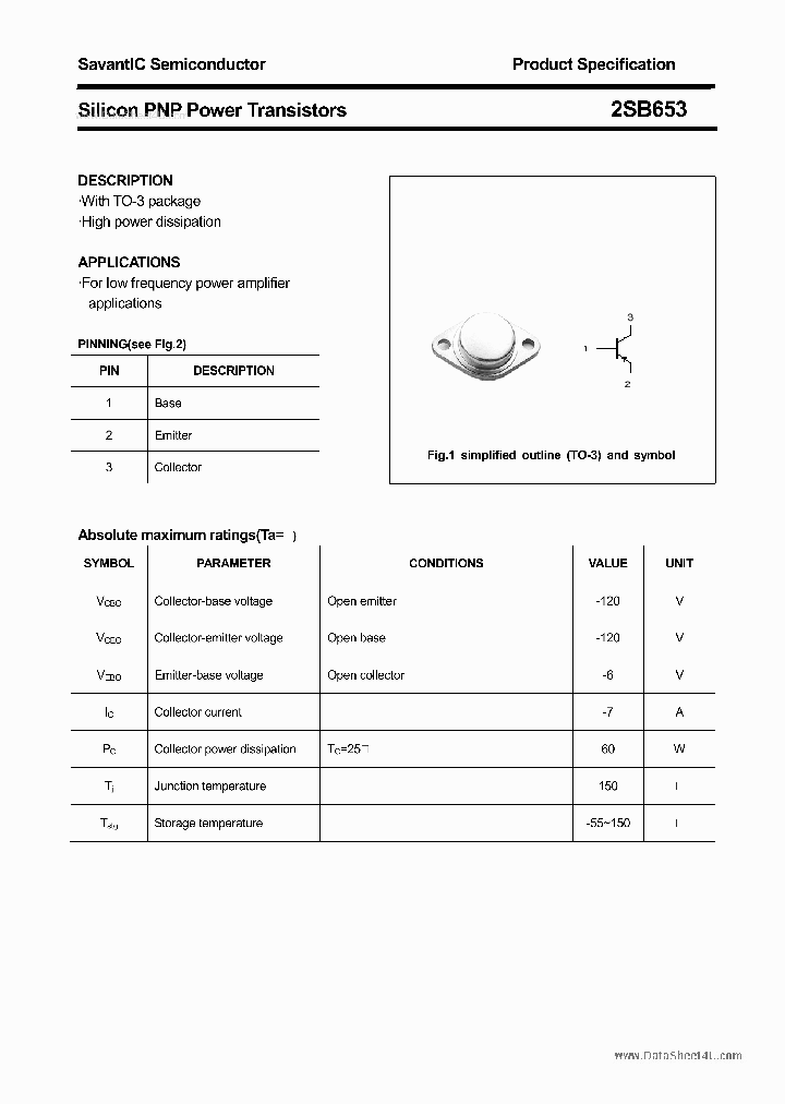 2SB653_1385849.PDF Datasheet