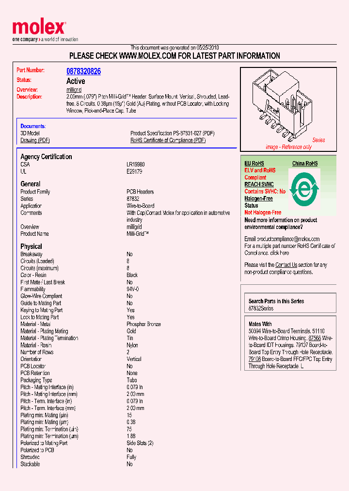 87832-0826_1450425.PDF Datasheet